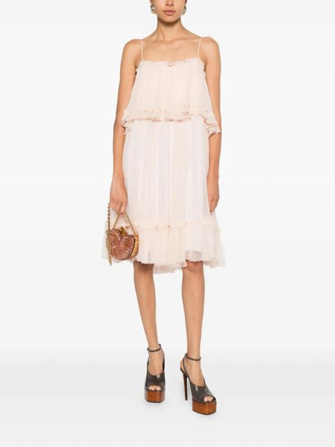 Chloé ruffled midi dress - Pink - zdjęcie produktu nr 2