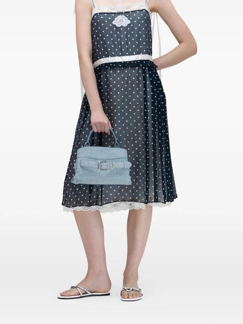 Marc Jacobs small The Suede Croc Dakota tote bag - Blue