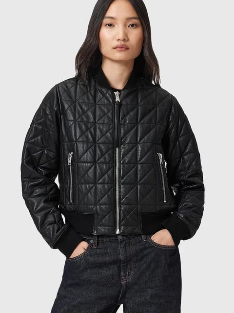 AllSaints kurtka bomber skórzana CARLY - zdjęcie produktu nr 1