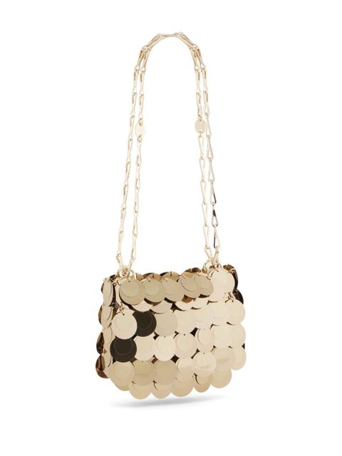 Rabanne mini Sparkle layered bag - Gold