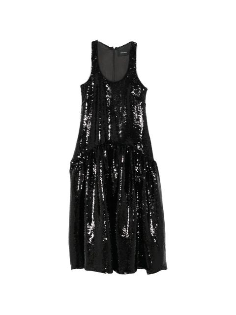 Simone Rocha sequin-embellishment midi dress - Black - zdjęcie produktu nr 1