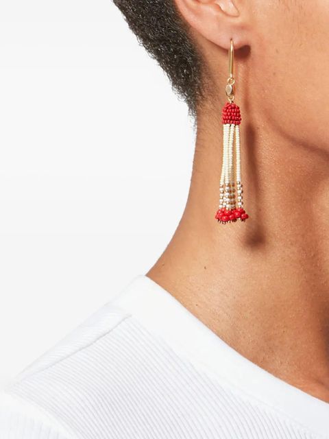 ISABEL MARANT Nina Pendant beaded-embellishment earrings - Gold - zdjęcie produktu nr 2