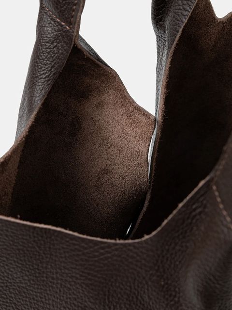 Answear.LAB torebka skórzana kolor brązowy