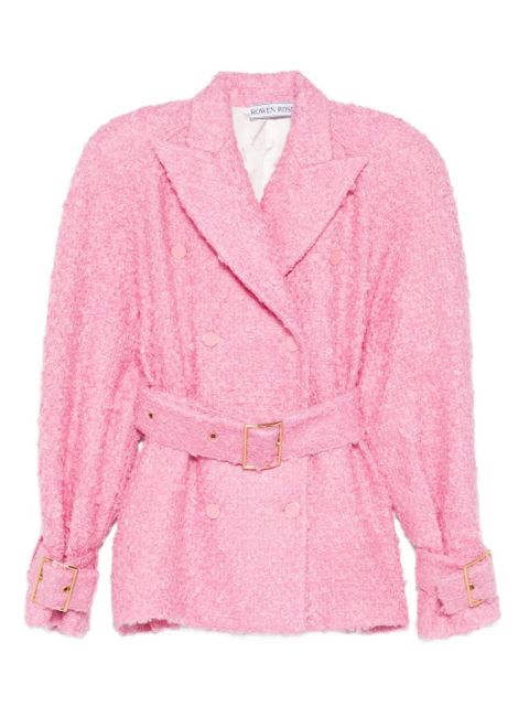 Rowen Rose belted double-breasted jacket - Pink - zdjęcie produktu nr 1