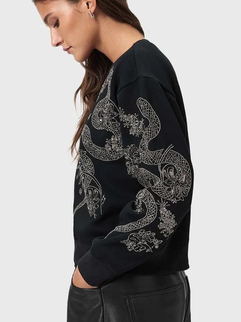 AllSaints sweter damski kolor czarny W146JD