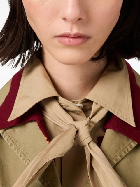 Miu Miu garment-dyed cotton jacket - Green