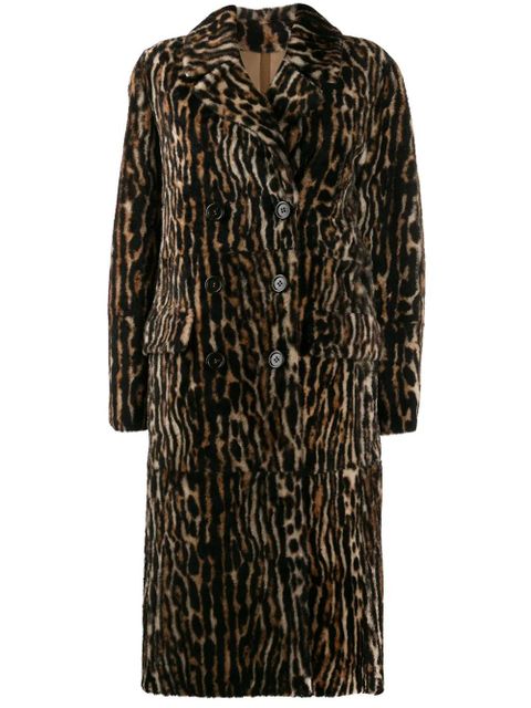 Yves Salomon ocelot print coat - Brown - zdjęcie produktu nr 1