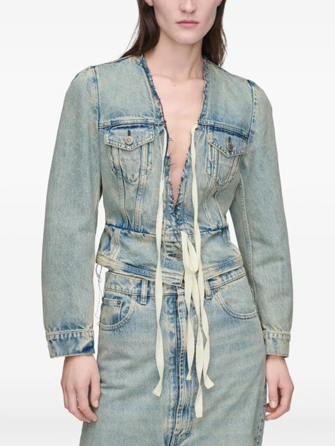 Maison Margiela raw-edged jacket - Blue