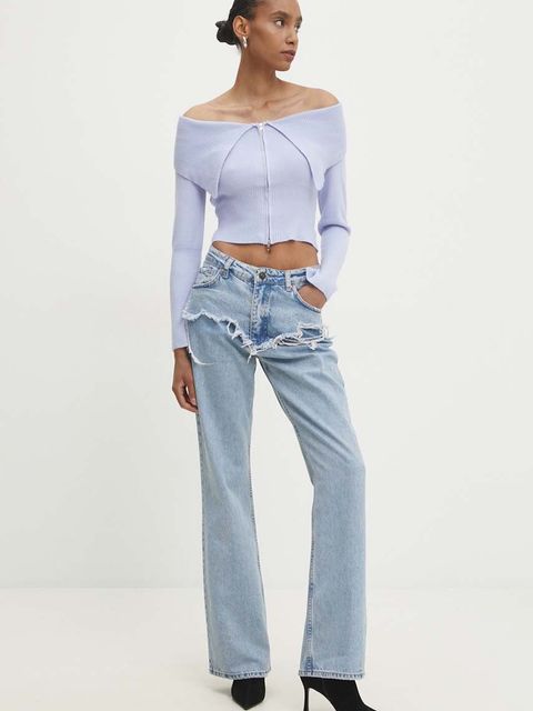 Answear.LAB kardigan damski kolor niebieski lekki