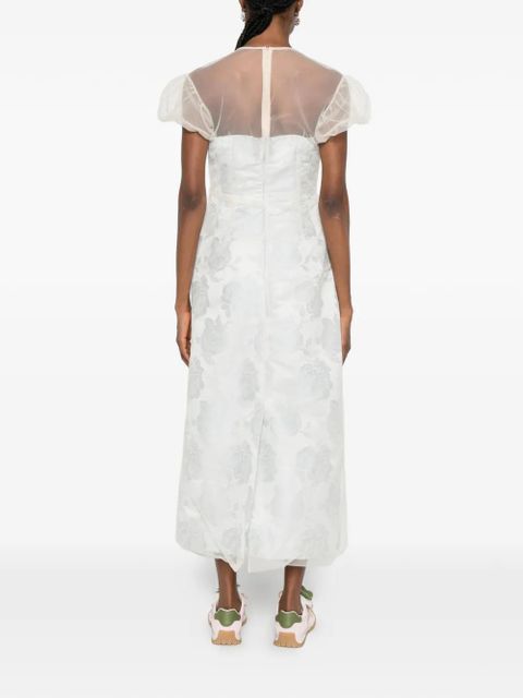 Simone Rocha layered gathered midi dress - Blue