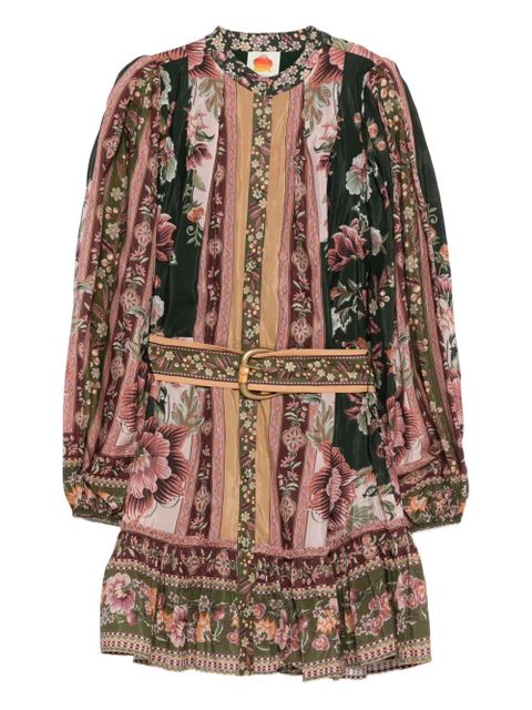 FARM Rio floral-print belted dress - Green - zdjęcie produktu nr 1