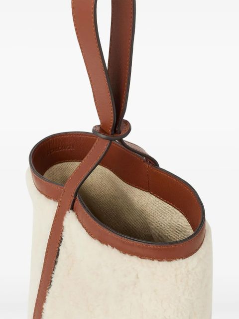 Yves Salomon mini Merino bucket bag - Neutrals
