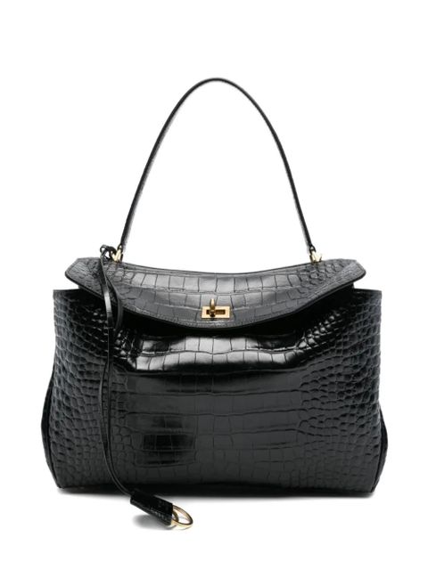 Balenciaga medium Rodeo crocodile-effect tote bag - Black - zdjęcie produktu nr 1