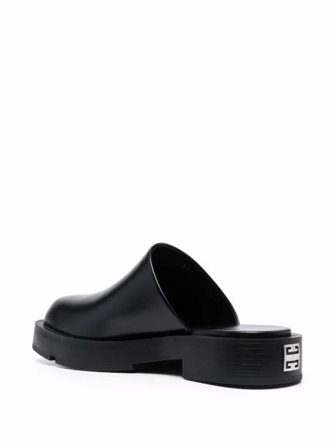 Givenchy logo plaque block-heel mules - Black
