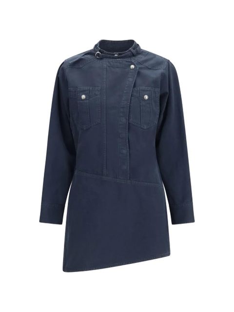 MARANT ÉTOILE Nouria asymmetric button-fastening mini dress - Black - zdjęcie produktu nr 1