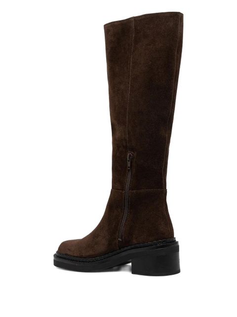 Copenhagen suede knee-high boots - Brown