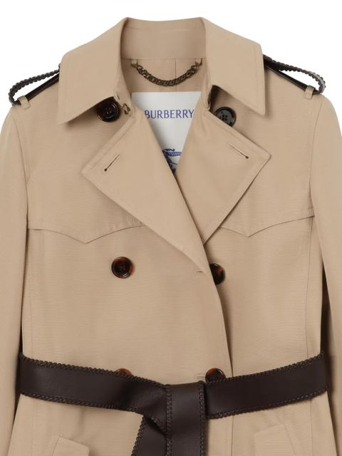 Burberry long silk cotton Foxfield trench coat - Neutrals - zdjęcie produktu nr 2