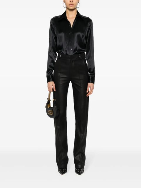 TOM FORD Camicia in Seta con Dettaglio Plissettato - Black - zdjęcie produktu nr 2