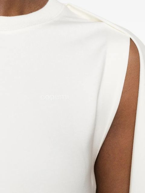 Coperni draped asymmetric T-shirt dress - Neutrals