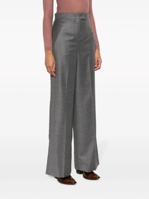 FENDI palazzo wool trousers - Grey