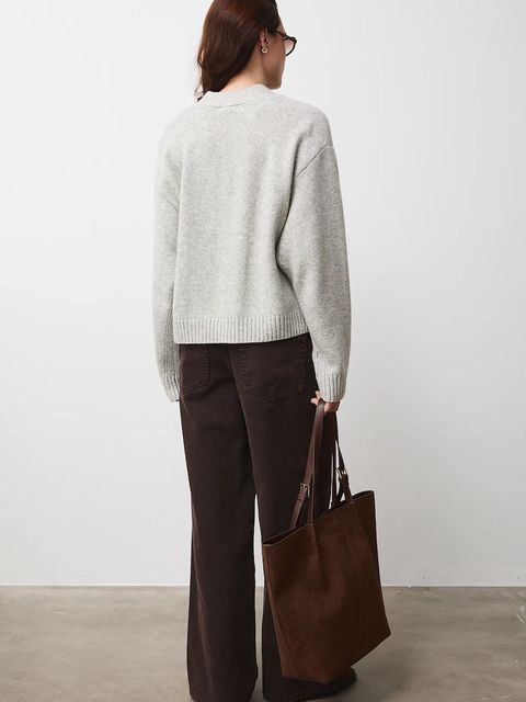 Medicine kardigan damski kolor szary ciepły