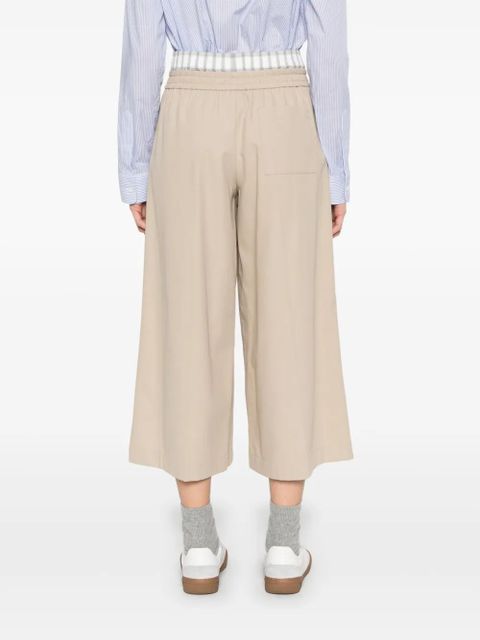 LOEWE cropped cotton trousers - Neutrals - zdjęcie produktu nr 2