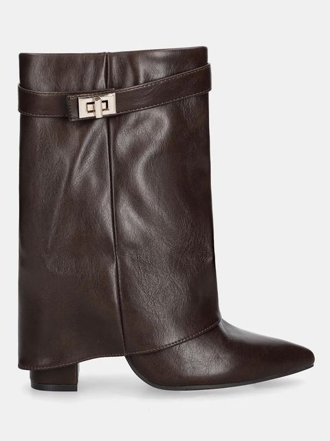 Answear.LAB botki kolor brązowy na słupku - zdjęcie produktu nr 1