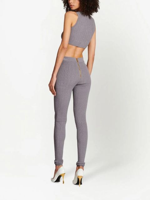 Balmain high-waist skinny trousers - Grey