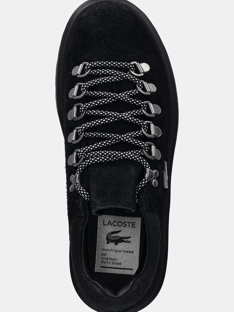 Lacoste sneakersy zamszowe Baseshot Winter Sneakers damskie kolor granatowy 50SFA0041