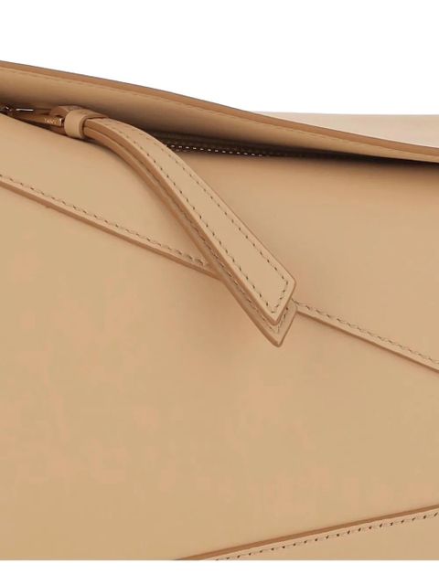 LOEWE Anagram geometric leather shoulder bag - Neutrals