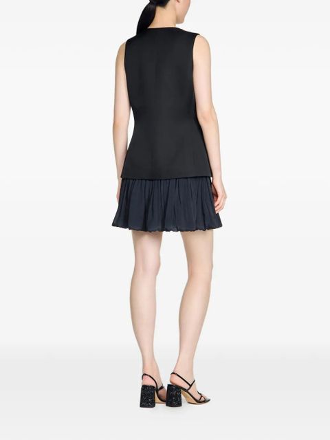 SANDRO layered sleeveless dress - Black