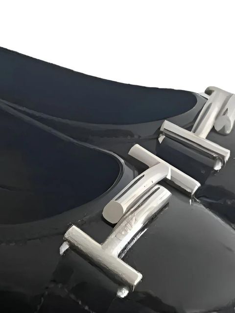 Tod's patent-leather ballerina flats - Black