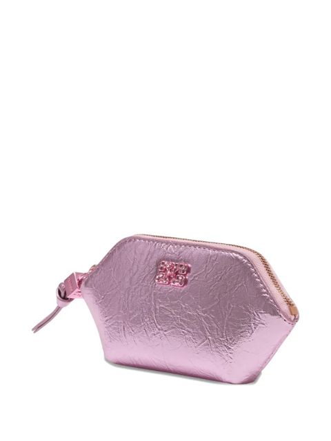 GANNI crushed-effect purse - Pink - zdjęcie produktu nr 2