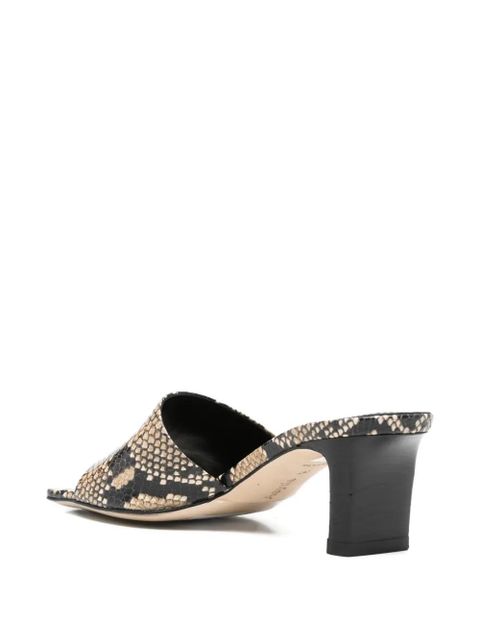 Aeyde Jessie snakeskin-print sandals - Neutrals