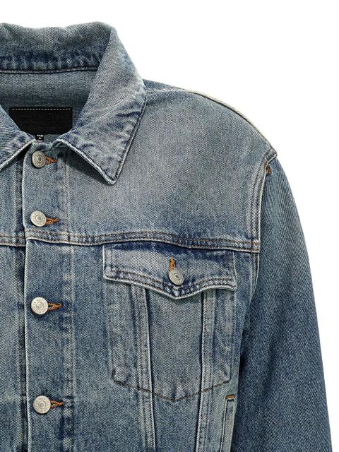 MM6 Maison Margiela cut-out denim jacket - Blue