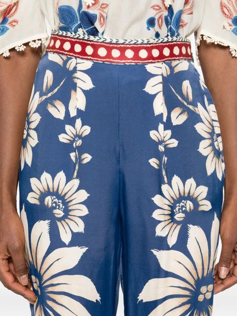 FARM Rio Luna floral trousers - Blue