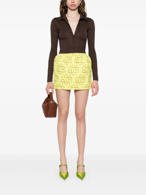Gucci printed mini skirt - Yellow