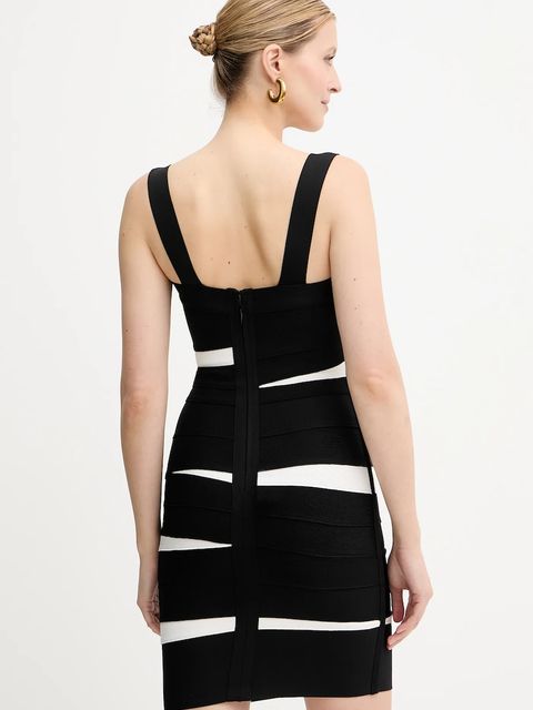 Herve Leger sukienka Eve kolor czarny mini dopasowana HLT8524993