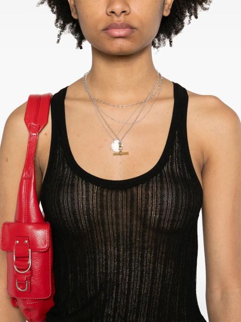 ISABEL MARANT Dorsia open-knit top - Black