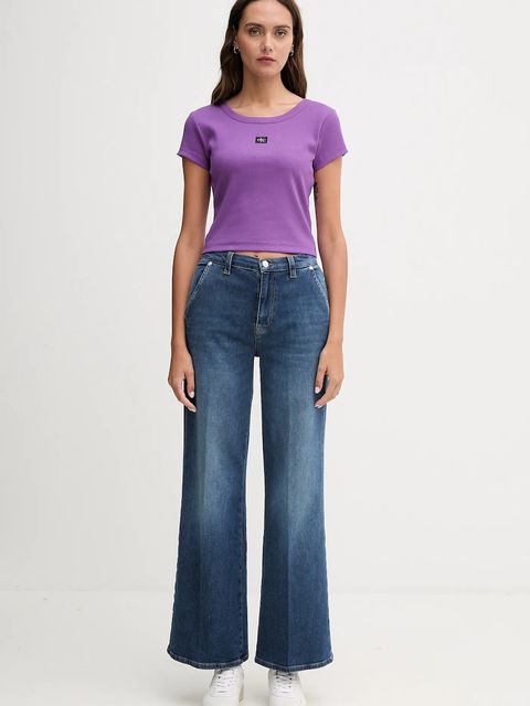 Calvin Klein Jeans t-shirt damski kolor fioletowy LV047C200G - zdjęcie produktu nr 2