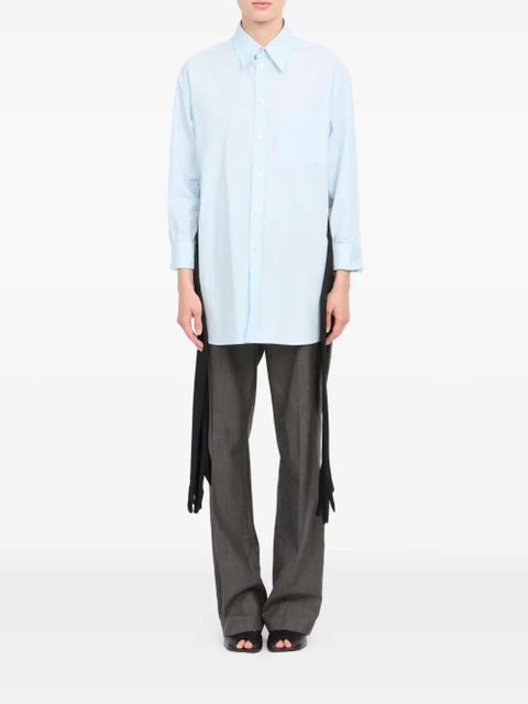 MM6 Maison Margiela long-sleeved tie shirt - Blue - zdjęcie produktu nr 2