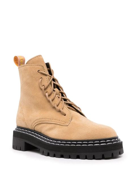 Proenza Schouler lug-sole combat boots - Neutrals - zdjęcie produktu nr 2