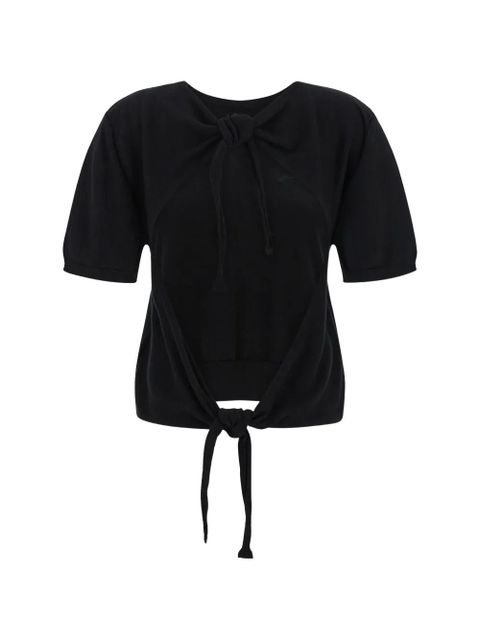 GANNI embroidered bare-back sweater - Black - zdjęcie produktu nr 2