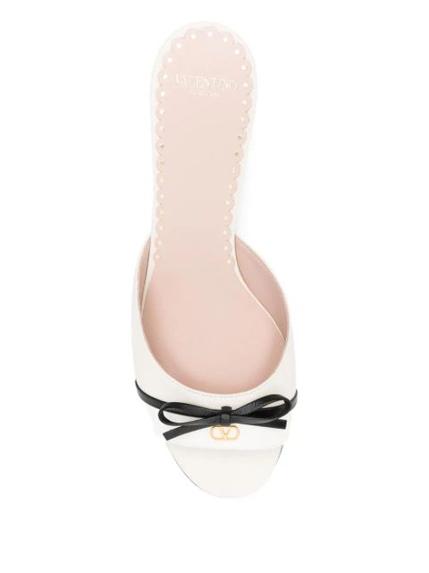 Valentino Garavani 40mm bow-detail kitten-heel sandals - Neutrals