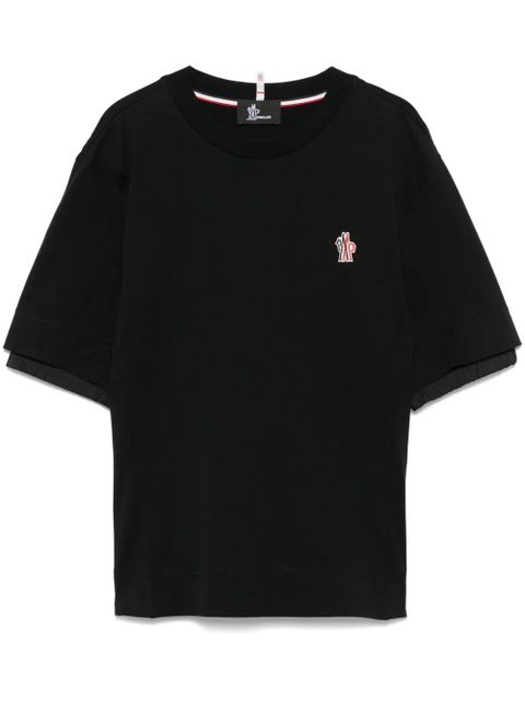 Moncler Grenoble logo-patch cotton T-shirt - Black - zdjęcie produktu nr 1