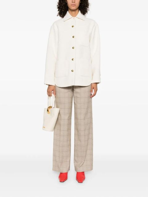 PINKO textured buttoned jacket - White - zdjęcie produktu nr 2