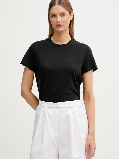 Sisley T-shirt damski z lnem - zdjęcie produktu nr 1