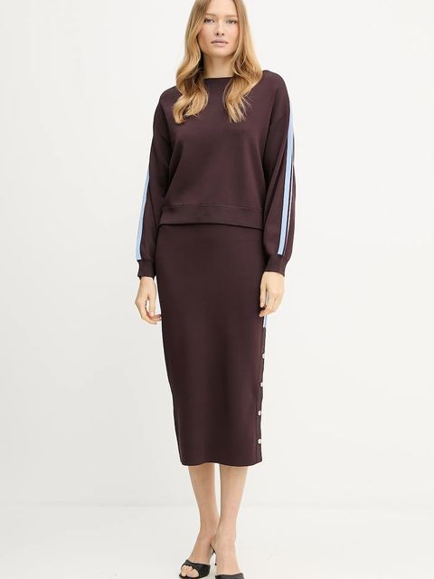 Pinko spódnica kolor bordowy midi prosta 105393 A2FQ