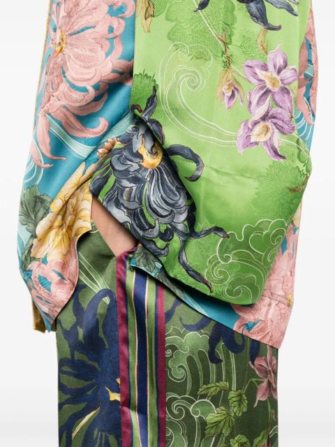 ALEMAIS Avery Spliced shirt - Green