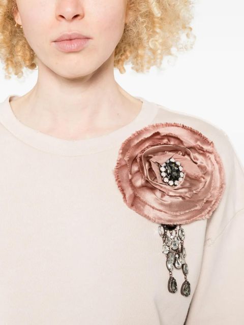 PINKO distressed sweatshirt - Neutrals